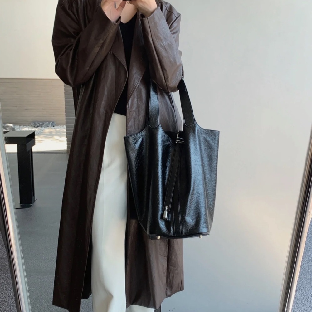 NEW!! 2pc Vintage Pure Vegan Leather Shoulder Bag, Suitable For Commuting Work